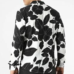 Meilleure vente 💯 Chemise Manches Longues G-9032 Blanc Noir de Classic Series 🛒 -Classic Series Soldes classic series 310609 G 9032 20BLACK WHITE 20220329T162816 04