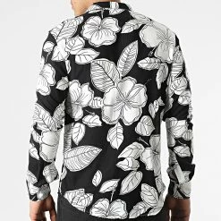 Vente flash 🔔 Chemise Manches Longues G-9032 Noir Blanc de Classic Series 😉 -Classic Series Soldes classic series 310610 G 9032 WHITE BLACK 20220328T162052 04