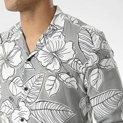 Sortie 🌟 Chemise Manches Longues G-9032 Gris Blanc de Classic Series 💯 -Classic Series Soldes classic series 310615 G 9032 WHITE GREY 20220329T162541 02