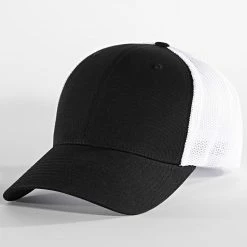 Nouveau ⌛ Casquette Fitted Trucker 6511RM Noir Blanc de Classic Series 🔥
