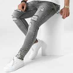 Budget ⌛ Jean Skinny DHZ-3747-1 Gris Anthracite de Classic Series ✨ -Classic Series Soldes classic series 315150 DHZ 3747 1 FUME 20220415T160857 03