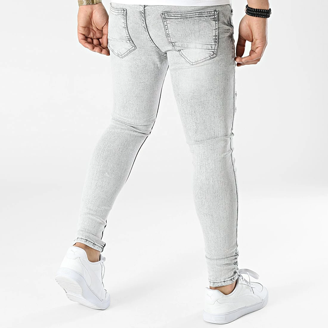 Meilleure vente ❤️ Jean Skinny DHZ-3750-2 Gris Clair de Classic Series ✨ 6 Meilleure vente ❤️ Jean Skinny DHZ-3750-2 Gris Clair de Classic Series ✨ – Image 4