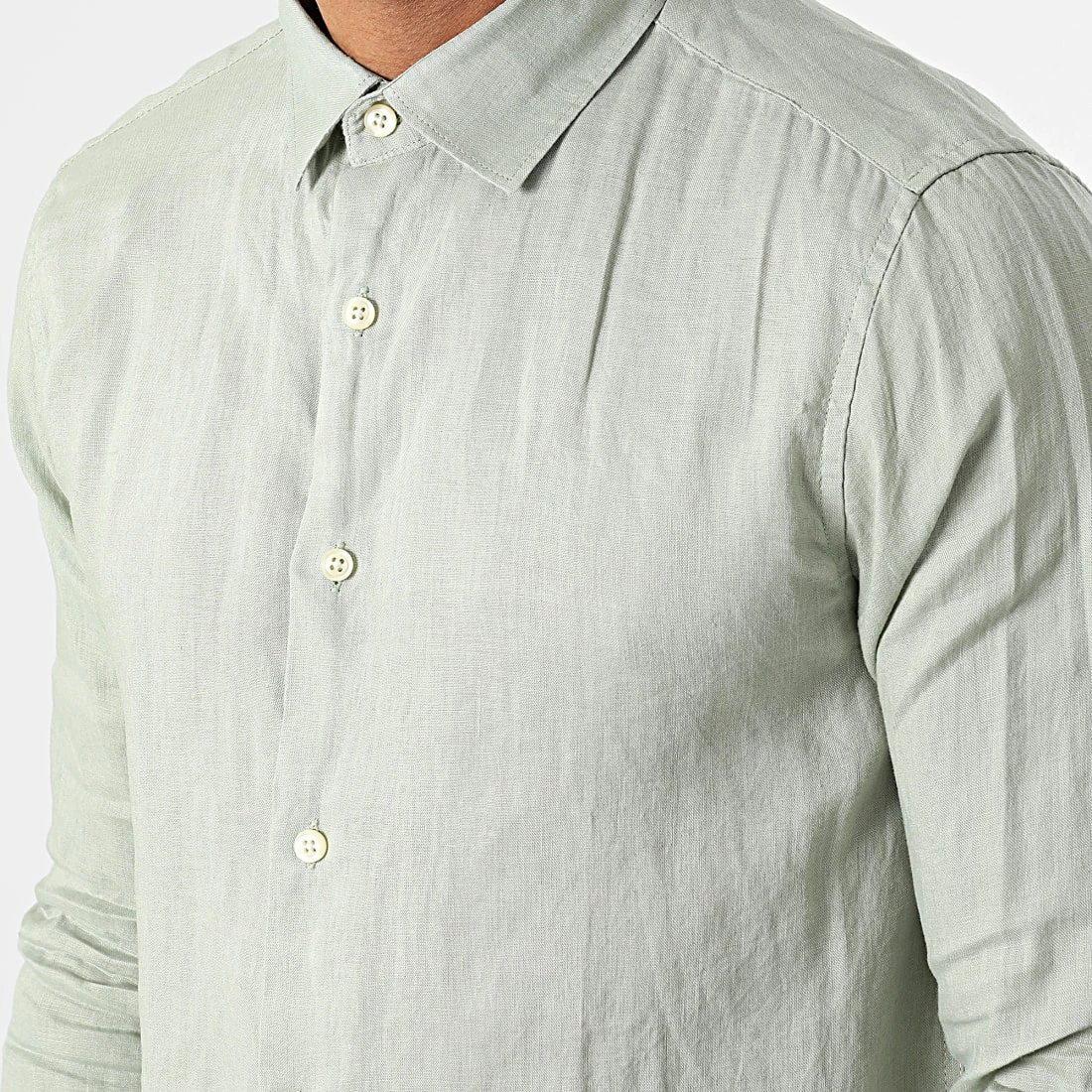 Meilleure affaire 😉 Chemise A Manches Longues 7631 Vert Clair de Classic Series 💯 4 Meilleure affaire 😉 Chemise A Manches Longues 7631 Vert Clair de Classic Series 💯 – Image 2