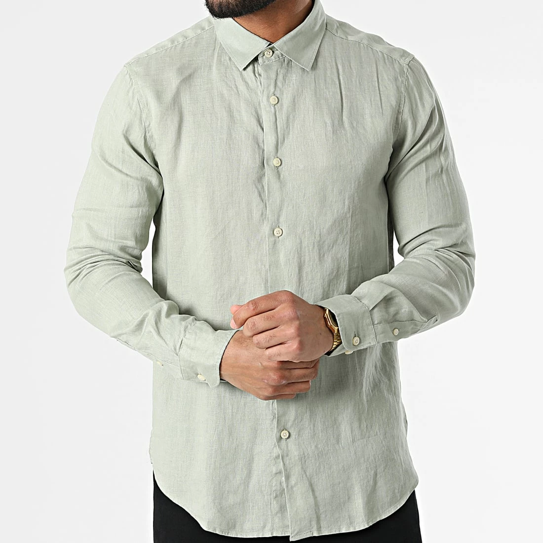 Meilleure affaire 😉 Chemise A Manches Longues 7631 Vert Clair de Classic Series 💯 5 Meilleure affaire 😉 Chemise A Manches Longues 7631 Vert Clair de Classic Series 💯 – Image 3