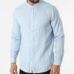 Sortie 😀 Chemise A Manches Longues 7632 Bleu Clair de Classic Series 😀