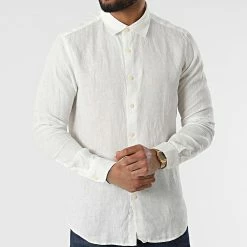 Budget 💯 Chemise A Manches Longues 7631 Blanc de Classic Series 🧨 -Classic Series Soldes classic series 315898 7631 WHITE 20220421T150903 03
