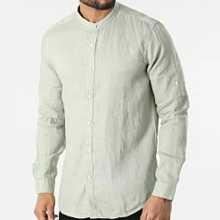 Remise đ Chemise A Manches Longues 7632 Vert Clair de Classic Series â