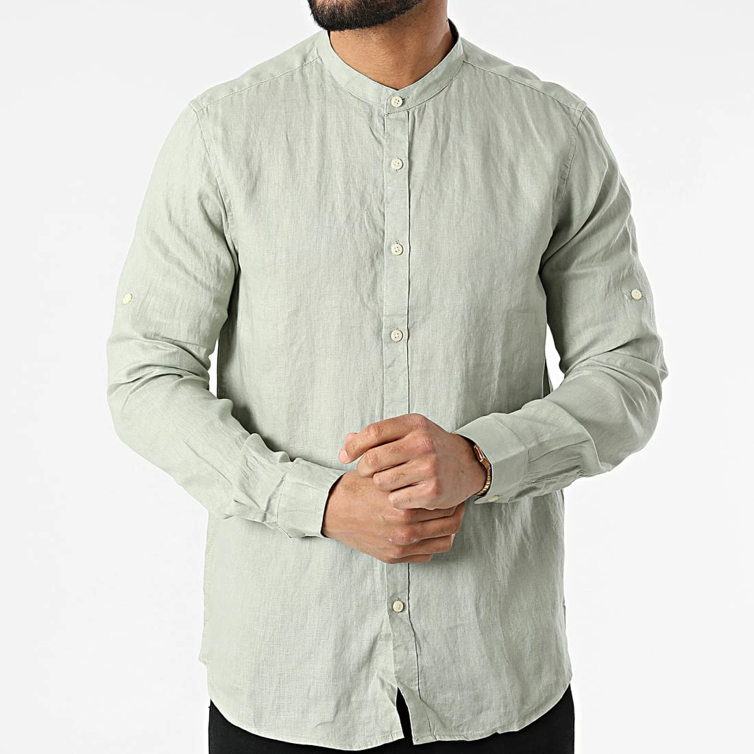 Remise 👍 Chemise A Manches Longues 7632 Vert Clair de Classic Series ⌛ 5 Remise 👍 Chemise A Manches Longues 7632 Vert Clair de Classic Series ⌛ – Image 3