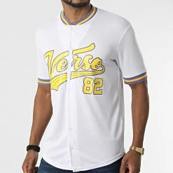 Bon marché 🥰 Chemise Manches Courtes Col Rond 5923 Blanc de Classic Series 👏