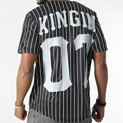 Coupon 🧨 Chemise Manches Courtes Col Rond A Rayures 5925 Noir Blanc de Classic Series ⌛ -Classic Series Soldes classic series 317220 5925 BLACK 20220504T143001 04