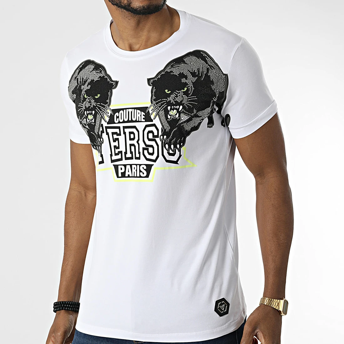 Grosses soldes 🥰 Tee 👚 Shirt Strass 11009 Blanc de Classic Series 👍 3 Grosses soldes 🥰 Tee 👚 Shirt Strass 11009 Blanc de Classic Series 👍