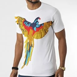 Budget 😍 Tee 👚 Shirt Strass VC-49 Blanc de Classic Series ⌛