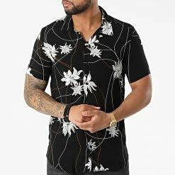 Bon marché 💯 Chemise A Manches Courtes PP003 Noir Floral de Classic Series ✨ -Classic Series Soldes classic series 317410 PP003 NOIR 20220505T155736 03