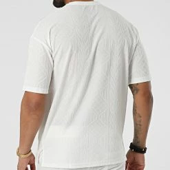 Budget 🎉 Ensemble Tee 👕 Shirt Poche Poitrine Et Short Jogging PP6001-6002 Beige Clair de Classic Series ⭐ -Classic Series Soldes classic series 317470 ENS 6001 6002 WHITE 20220506T154338 04