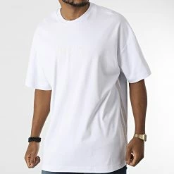 Bon marché 🧨 Tee 👕 Shirt Oversize Large A Bandes 22-Y148 Blanc de Classic Series 🧨