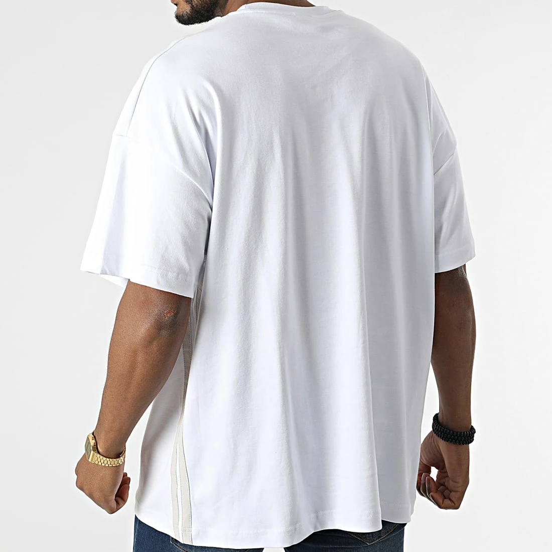 Bon marché 🧨 Tee 👕 Shirt Oversize Large A Bandes 22-Y148 Blanc de Classic Series 🧨 6 Bon marché 🧨 Tee 👕 Shirt Oversize Large A Bandes 22-Y148 Blanc de Classic Series 🧨 – Image 4