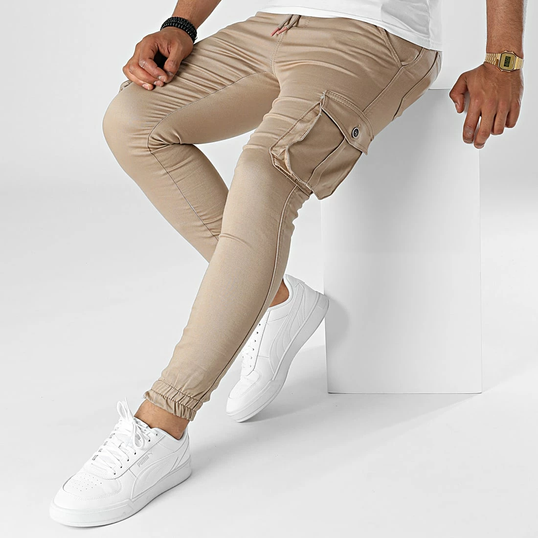 Coupon 💯 Jogger Pant WKN-2010 Beige de Classic Series ✨ 5 Coupon 💯 Jogger Pant WKN-2010 Beige de Classic Series ✨ – Image 3
