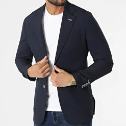 Promo 😀 Veste Blazer 20407 Bleu Marine de Classic Series 😀
