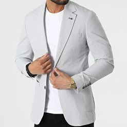 Le moins cher 😍 Veste Blazer 20407 Gris Clair de Classic Series ✔️