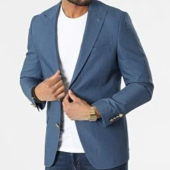 Meilleure affaire ❤️ Veste Blazer 11597 Bleu Chiné de Classic Series 🎁