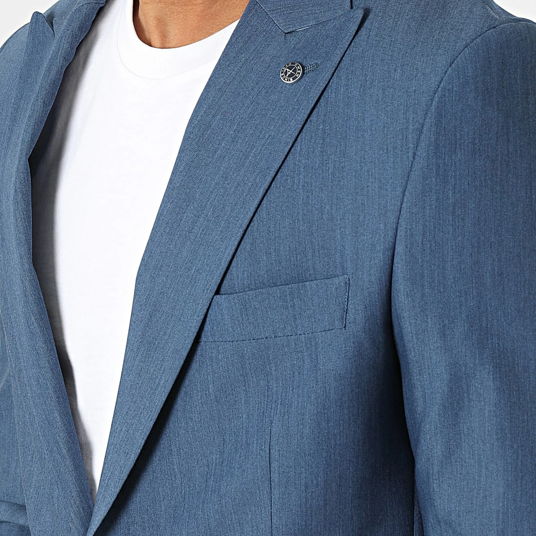 Meilleure affaire ❤️ Veste Blazer 11597 Bleu Chiné de Classic Series 🎁 4 Meilleure affaire ❤️ Veste Blazer 11597 Bleu Chiné de Classic Series 🎁 – Image 2