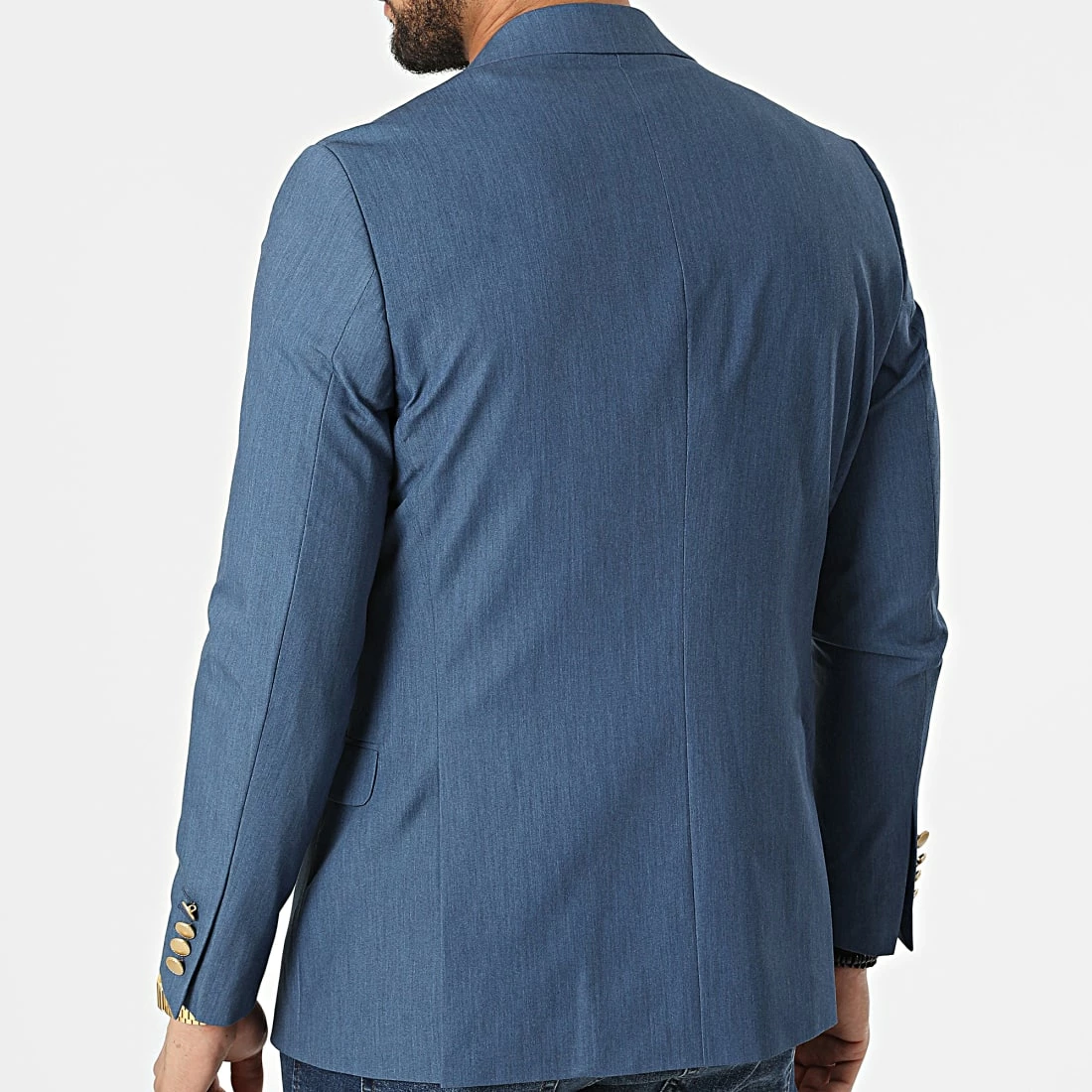 Meilleure affaire ❤️ Veste Blazer 11597 Bleu Chiné de Classic Series 🎁 6 Meilleure affaire ❤️ Veste Blazer 11597 Bleu Chiné de Classic Series 🎁 – Image 4