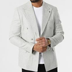 Meilleure vente ⌛ Veste Blazer 20506 Blanc Gris de Classic Series 🎉 -Classic Series Soldes classic series 318195 20506 1 20220510T155614 03