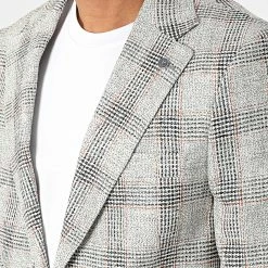 Le moins cher ⭐ Veste Blazer A Carreaux 11587 Gris Chiné de Classic Series 😀 -Classic Series Soldes classic series 318196 11587 3 20220510T155846 02
