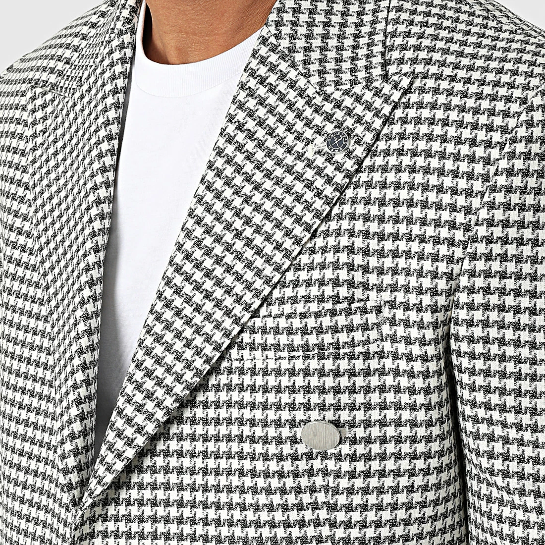 Meilleure vente 🛒 Veste Blazer 20506 Blanc Noir de Classic Series 👏 4 Meilleure vente 🛒 Veste Blazer 20506 Blanc Noir de Classic Series 👏 – Image 2