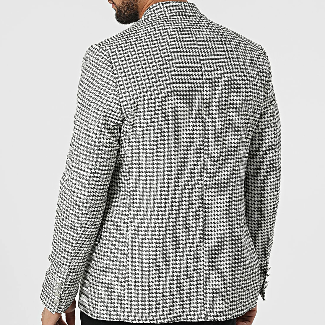 Meilleure vente 🛒 Veste Blazer 20506 Blanc Noir de Classic Series 👏 6 Meilleure vente 🛒 Veste Blazer 20506 Blanc Noir de Classic Series 👏 – Image 4