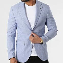 Remise ⭐ Veste Blazer 20507 Bleu Clair Chiné de Classic Series 🤩 -Classic Series Soldes classic series 318200 20507 4 20220510T155756 03
