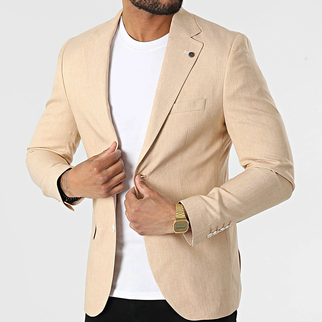 Meilleur prix 👍 Veste Blazer 20507 Beige Chiné de Classic Series 🥰 3 Meilleur prix 👍 Veste Blazer 20507 Beige Chiné de Classic Series 🥰
