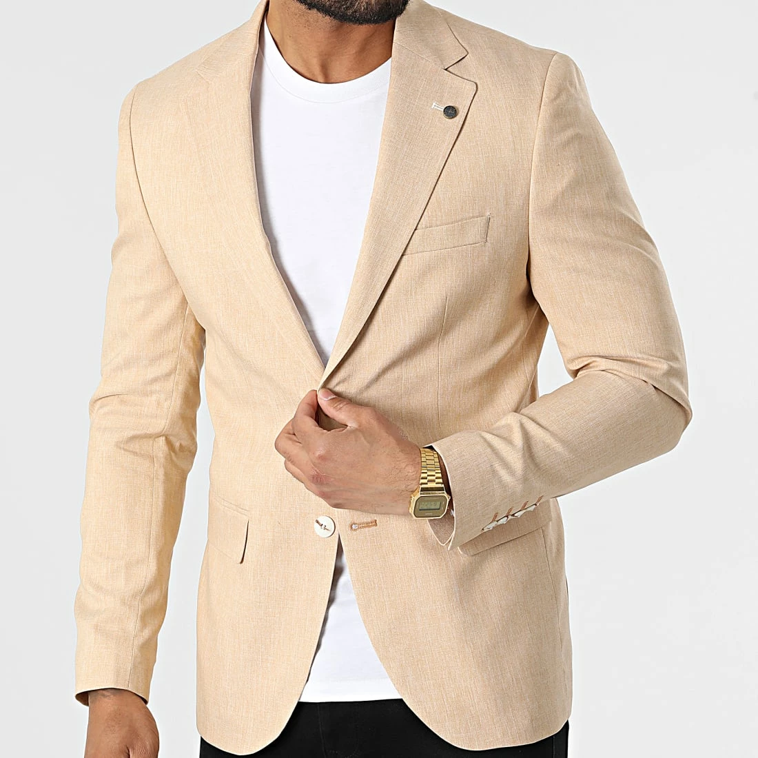 Meilleur prix 👍 Veste Blazer 20507 Beige Chiné de Classic Series 🥰 5 Meilleur prix 👍 Veste Blazer 20507 Beige Chiné de Classic Series 🥰 – Image 3