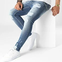 Sortie ❤️ Jean Slim DHZ-3747 Bleu Wash de Classic Series 🔔 -Classic Series Soldes classic series 318284 DHZ 3747 O MAVI 20220510T140150 03