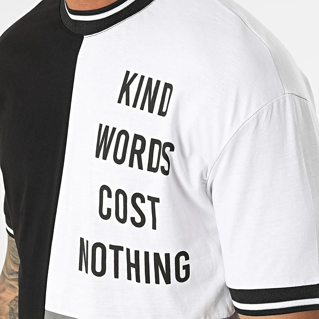 Le moins cher 🤩 Tee 👕 Shirt G22-613 Noir Blanc de Classic Series 🥰 4 Le moins cher 🤩 Tee 👕 Shirt G22-613 Noir Blanc de Classic Series 🥰 – Image 2