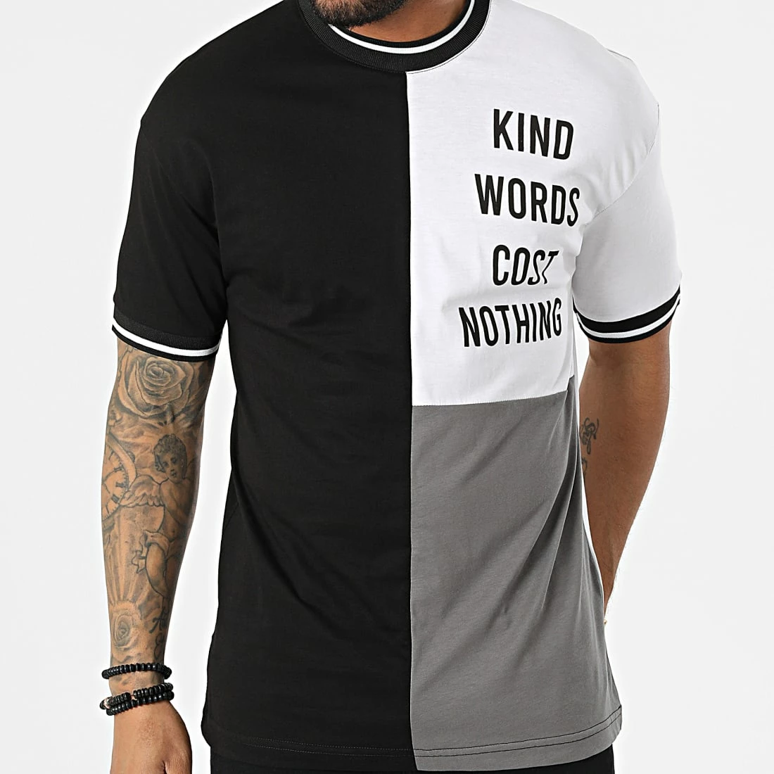 Le moins cher 🤩 Tee 👕 Shirt G22-613 Noir Blanc de Classic Series 🥰 5 Le moins cher 🤩 Tee 👕 Shirt G22-613 Noir Blanc de Classic Series 🥰 – Image 3