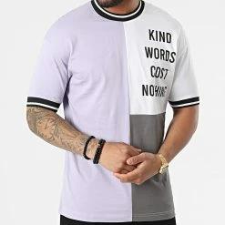 Top 10 🥰 Tee 👚 Shirt G22-613 Violet Blanc de Classic Series 👏