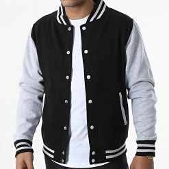 De gros ⌛ Veste Teddy JH043 Noir Gris Chiné de Classic Series 😀 -Classic Series Soldes classic series 318820 JH043 JETBLACK HEATHERGREY 20220516T162353 03