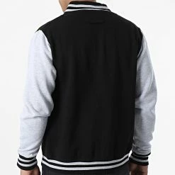 De gros ⌛ Veste Teddy JH043 Noir Gris Chiné de Classic Series 😀 -Classic Series Soldes classic series 318820 JH043 JETBLACK HEATHERGREY 20220516T162355 04