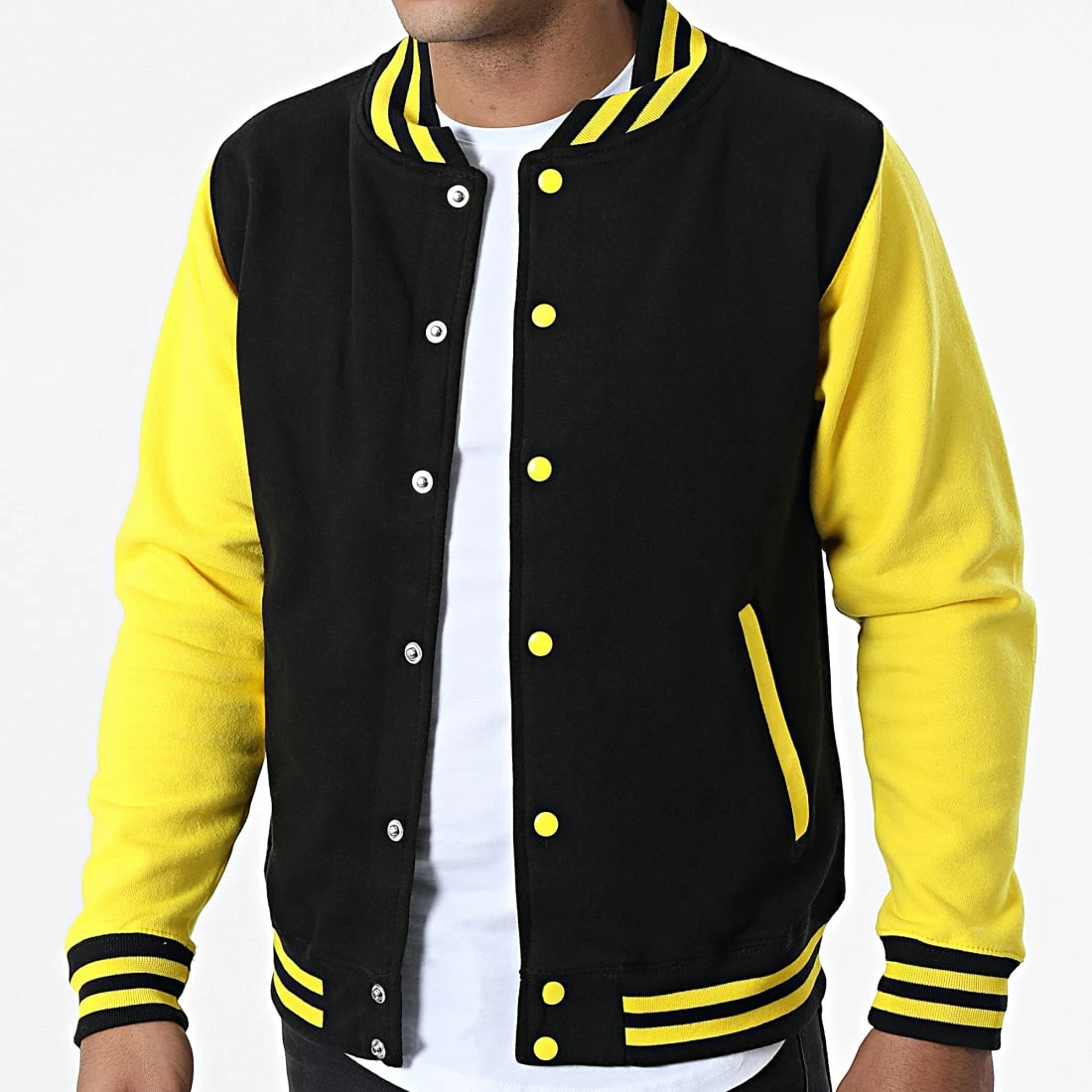 Acheter ⌛ Veste Teddy JH043 Noir Jaune de Classic Series 🧨 5 Acheter ⌛ Veste Teddy JH043 Noir Jaune de Classic Series 🧨 – Image 3