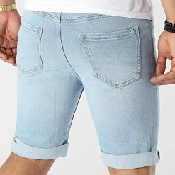 De gros 🥰 Short Jean Mr Orange Bleu Wash de Classic Series ⌛ -Classic Series Soldes classic series 319921 DP2000 SKY BLUE 20220523T161038 04