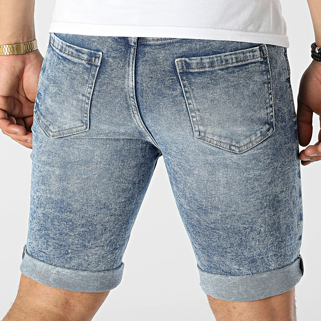 Promo 🎁 Short Jean Mr Orange Acid Bleu Denim de Classic Series 🎁 6 Promo 🎁 Short Jean Mr Orange Acid Bleu Denim de Classic Series 🎁 – Image 4