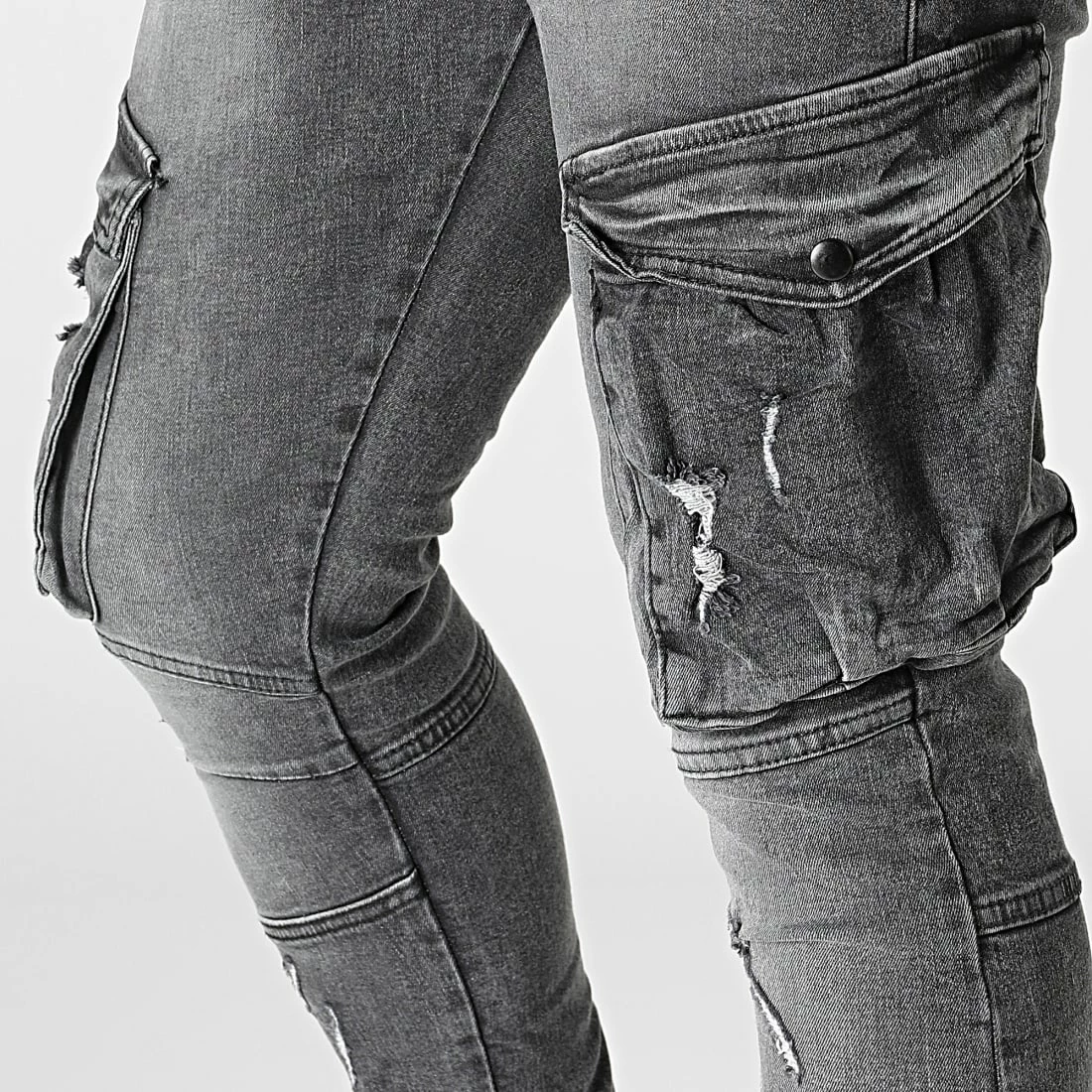 Grosses soldes 🎉 Pantalon Cargo Jean 15321 Gris Anthracite de Classic Series 🎁 4 Grosses soldes 🎉 Pantalon Cargo Jean 15321 Gris Anthracite de Classic Series 🎁 – Image 2