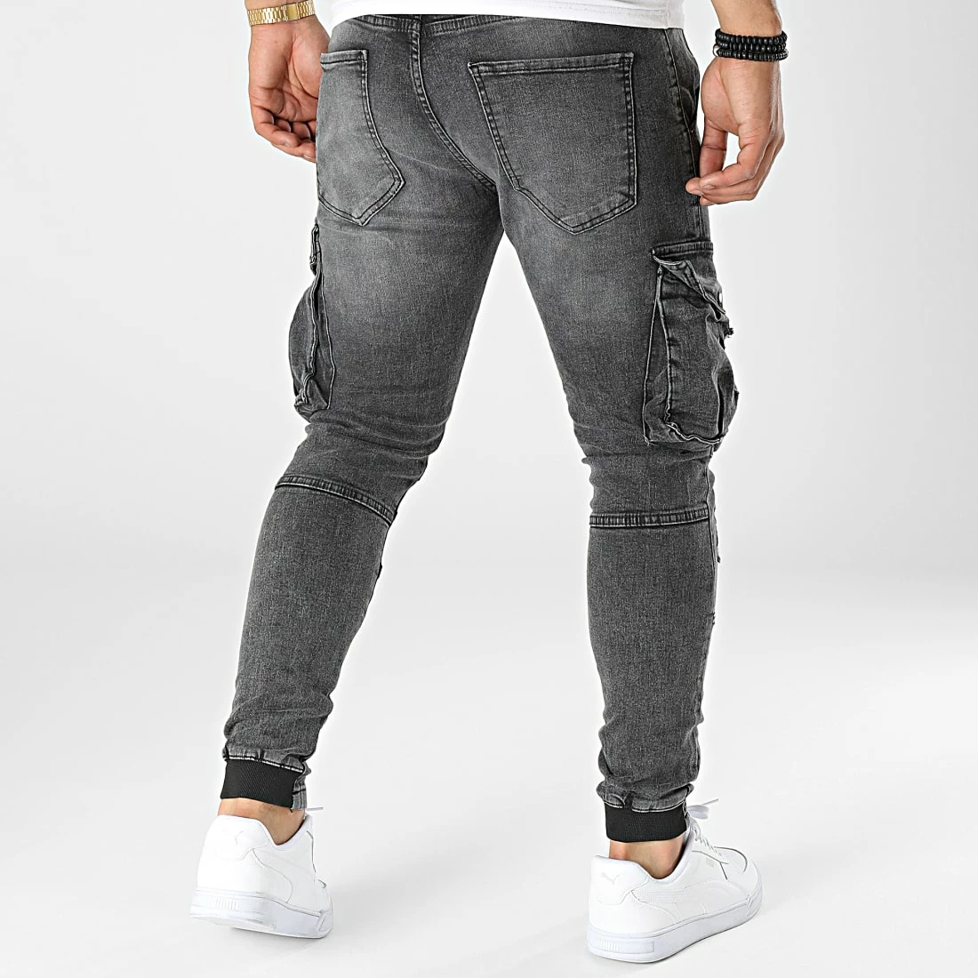 Grosses soldes 🎉 Pantalon Cargo Jean 15321 Gris Anthracite de Classic Series 🎁 6 Grosses soldes 🎉 Pantalon Cargo Jean 15321 Gris Anthracite de Classic Series 🎁 – Image 4