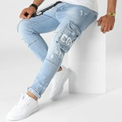 Bon marché 🔔 Jean Skinny Cargo 15359 Bleu Wash de Classic Series 😍 -Classic Series Soldes classic series 321145 15359 20220531T151615 03