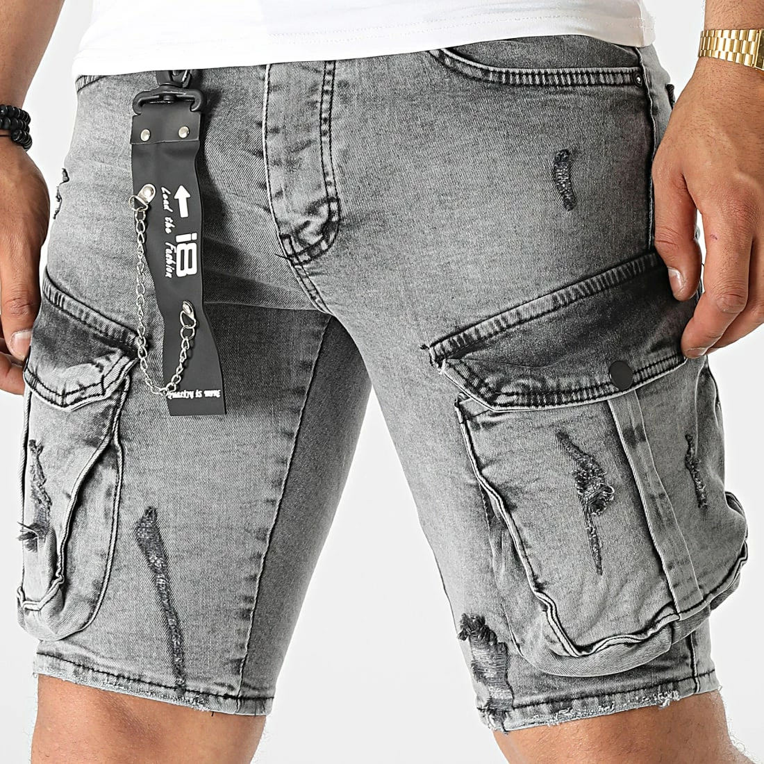 Sortie 🎁 Short Jean 15382 Gris Anthracite de Classic Series 🎉 3 Sortie 🎁 Short Jean 15382 Gris Anthracite de Classic Series 🎉