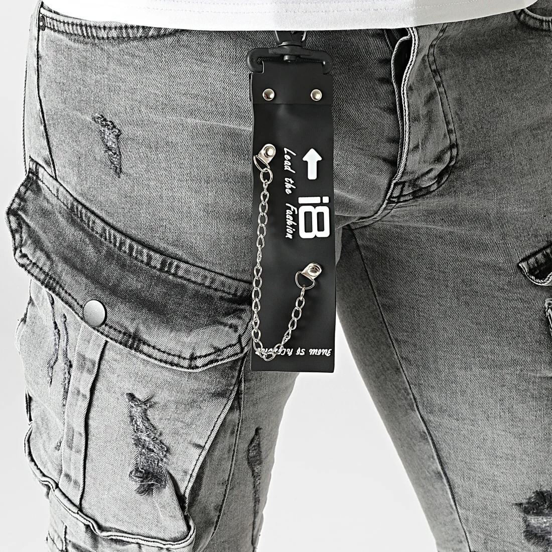 Sortie 🎁 Short Jean 15382 Gris Anthracite de Classic Series 🎉 4 Sortie 🎁 Short Jean 15382 Gris Anthracite de Classic Series 🎉 – Image 2