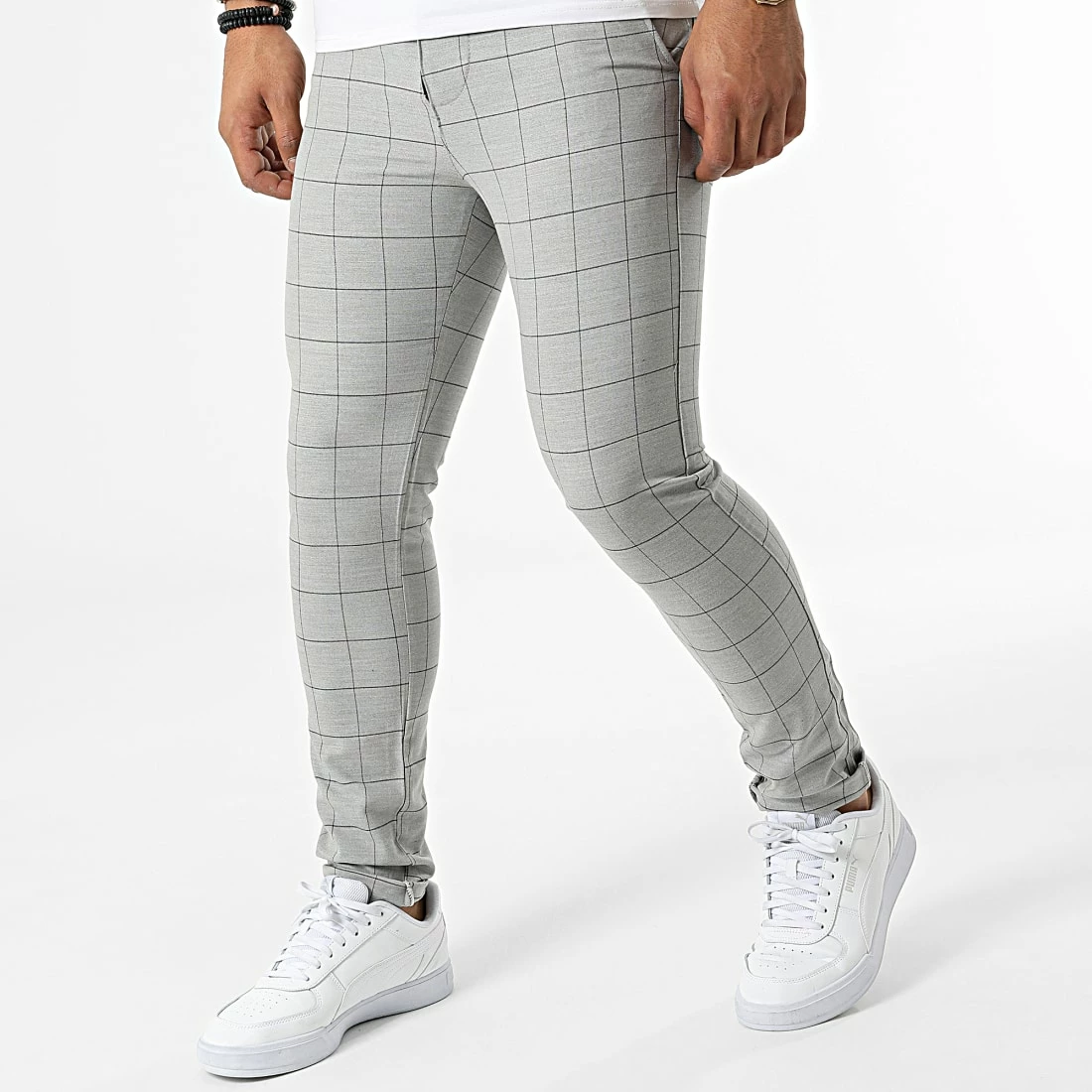 Nouveau 🎉 Pantalon Carreaux DJ2286 Gris Chiné de Classic Series 🎉 3 Nouveau 🎉 Pantalon Carreaux DJ2286 Gris Chiné de Classic Series 🎉