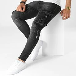 Meilleure vente 👏 Pantalon Cargo Jean 15326 Noir de Classic Series 👏 -Classic Series Soldes classic series 321201 15326 20220531T153038 03