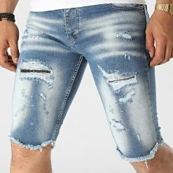Budget ✔️ Short Jean 7050 Bleu Denim de Classic Series 🌟
